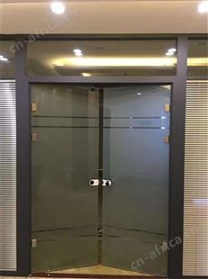 办公室酒店大门不锈钢框地弹簧钢化玻璃门
