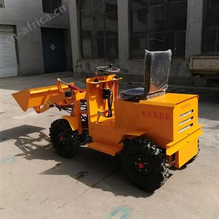 汇鑫小型电动装载机 多功能四驱牧场养殖建筑工地矿用轮式小型 铲车