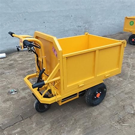 汇鑫小型电动手斗车 工地无级调速运料车 农村橡胶充气轮
