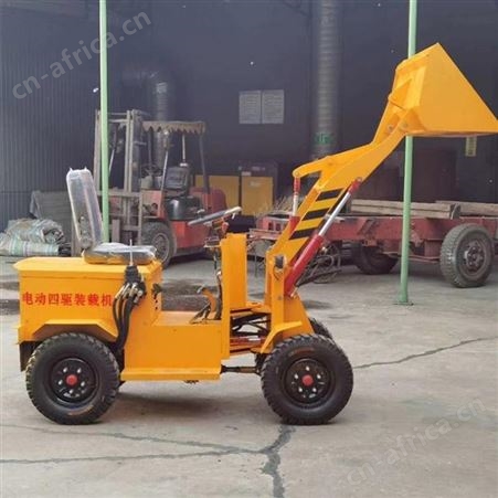 汇鑫小型电动装载机 多功能四驱牧场养殖建筑工地矿用轮式小型 铲车