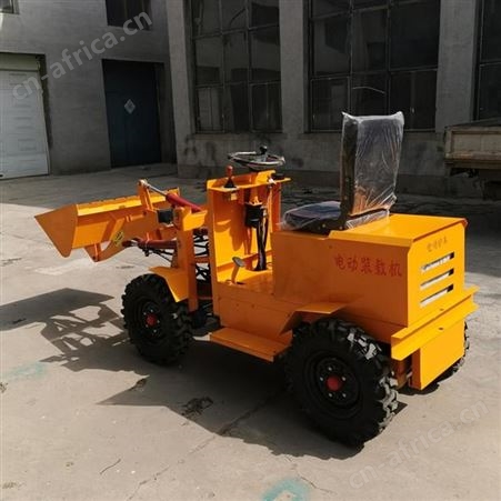 汇鑫小型电动装载机 多功能四驱牧场养殖建筑工地矿用轮式小型 铲车