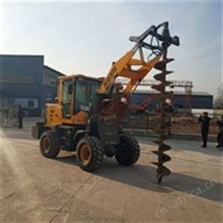 汇之鑫工程 装载机改装挖坑机 农用铲车 电杆钻坑机