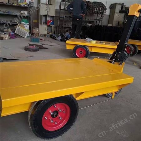 手推式电动灰斗车 建筑工地电动平板车 小型电动手推车