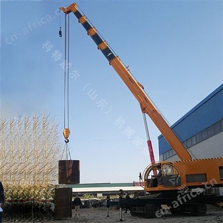可定制工程橡胶履带起重机 复杂林地履带起重机吊重行走