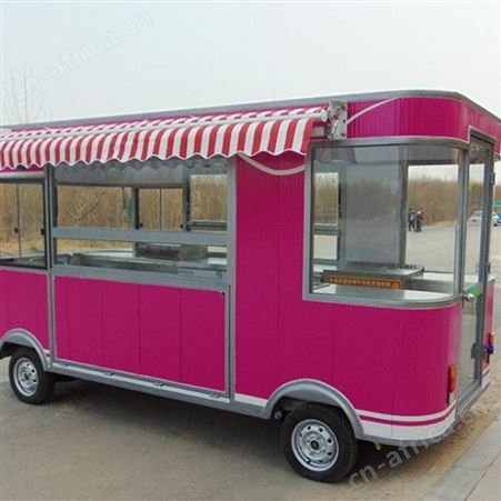 街头移动小吃车 快餐早点油炸小吃车 多功能美食烧烤餐车