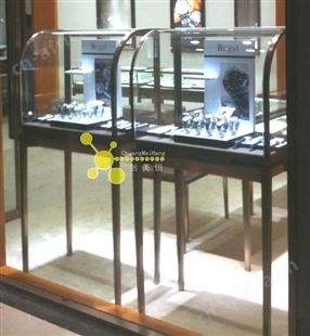 厂家定做不锈钢珠宝展示柜 广州金利来展示柜