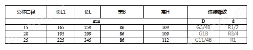 连云港水表尺寸