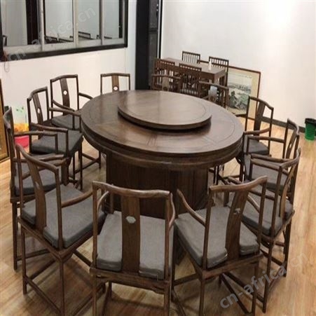 现代简约实木餐桌 酒店电动餐桌