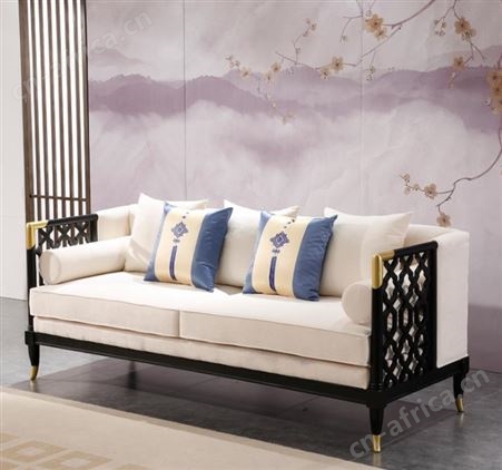 实木沙发 朴舍艺品 新中式办公家具 