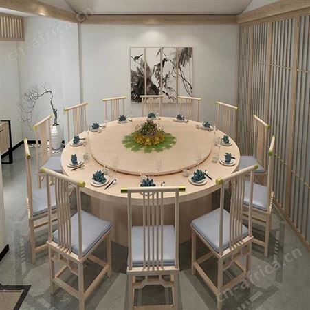现代简约实木餐桌 酒店电动餐桌