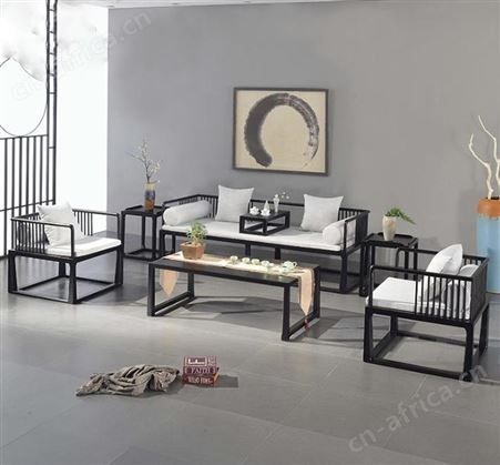 实木沙发 朴舍艺品 新中式办公家具 