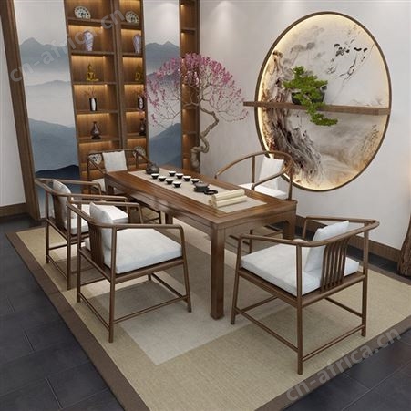 中山酒店实木沙发组合 家用客厅家具 酒店实木书桌厂家